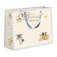 Sacola de presente 35 x 28 x 15 cm Reis Magos - 1 unidade