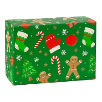 Caixa para doces de boneco de gengibre 18 x 13,5 x 7,5 cm - Decora