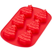 Molde de árvore de Natal em silicone 27,5 x 17,5 cm - Wilton - 6 cavidades