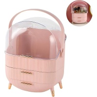 Organizador portátil de maquiagem rosa 26 x 17 x 34,5 cm