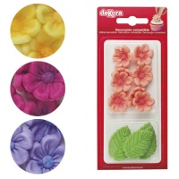 Figuras de açúcar com flores e folhas - Dekora - 13 unidades