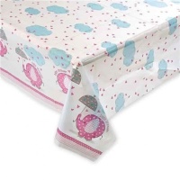 Toalha de mesa para festa Elefante cor-de-rosa - 1,37 x 2,13 m