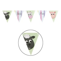 Bandeirolas de Animais da Quinta - 2,74 m