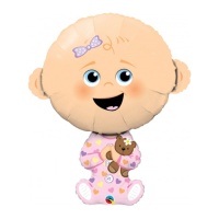 Silhueta balão XL baby girl 97 cm - Qualatex