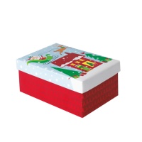Caixa de presente do Pai Natal 10 x 16 x 7 cm - 1 unid.