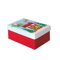 Caixa presente de Pai Natal de 10 x 16 x 7 cm - 1 unidade