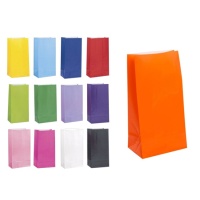 Sacos de papel colorido 13 x 25,5 x 8,5 cm - 12 unidades
