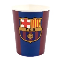 Copos do FC Barcelona com riscas blaugrana - 8 unidades
