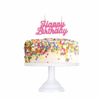 Vela de flúor Happy Birthday - 1 peça