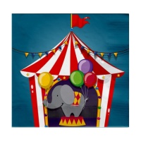 Guardanapos Jolly Circus 16,5 x 16,5 cm - 20 unid.