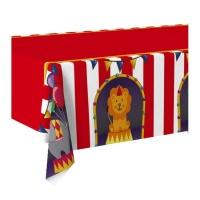 Toalha de mesa de circo alegre - 1,37 x 2,59 m