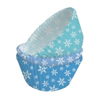 Forminhas para cupcakes de flocos de neve - 75 unidades