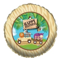 Balão de Feliz Aniversário Safari Adventure 45 cm - Creative Converting