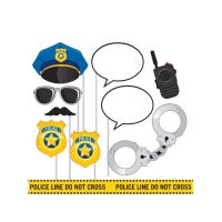 Kit Photocall Polícia - 10 unidades