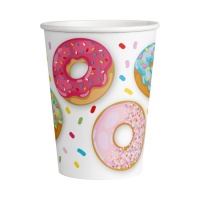 Copos de Donuts de 250 ml - 8 unidades