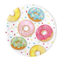 Pratos de Donuts de 22 cm - 8 unidades