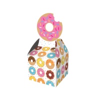 Caixa de cartão pequena com figura de Donuts - 8 unidades