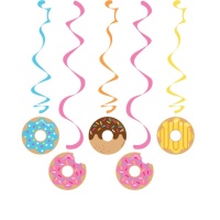 Pendentes decorativos de Donuts - 5 unidades