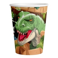 Copos de Dinossauro T-Rex de 250 ml - 8 unidades