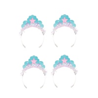 Tiaras de Sereia Marinha - 8 unidades