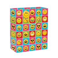 Saco de oferta Emoticons 30,5 x 25,5 x 12,5 cm - 1 unid.