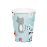 Copos Gatos 250 ml - 8 peças