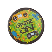 Pratos de videojogos 17 cm - 8 unidades