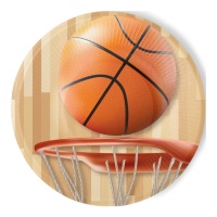 Pratos de basquetebol 22 cm - 8 peças