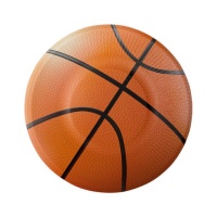 Pratos de basquetebol 18 cm - 8 unid.