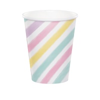 Copos de Unicórnio dourado de 266 ml - 8 unidades
