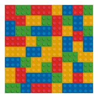 Guardanapos de Lego de 16,5 x 16,5 cm - 20 unidades
