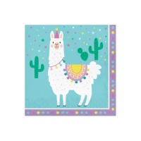 Guardanapos de Llamas de 16,5 x 16,5 cm - 16 unidades