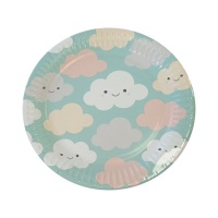 Pratos de Clouds Party de 17 cm - 8 unidades