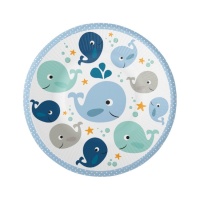 Pratos Pequena Baleia 18 cm - 8 peças