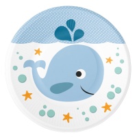 Pratos de Little Whale de 22 cm - 8 unidades