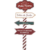 Placa decorativa de Natal do Papai Noel, 79 x 30 cm