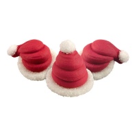 Figuras de açucar do gorro do Pai Natal de 2,6 x 3,5 cm - Dekora - 72 unidades