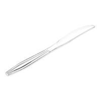 Facas de plástico transparentes de 17,5 cm - 12 unid.