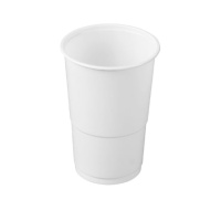 Copos de plástico brancos de 250 ml - 25 unid.