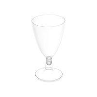 Copo de vinho de plástico transparente de 170 ml - 3 unidades