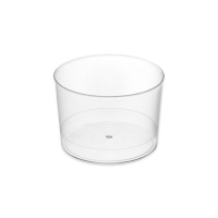 Copos de plástico transparentes planos de 210 ml - 5 unid.