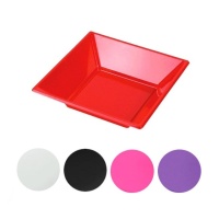 Pratos de plástico coloridos fundos de 17 cm - 6 peças.