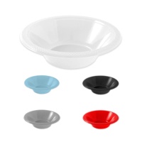 Taças de plástico coloridas redondas de 18 cm - 18 unidades.