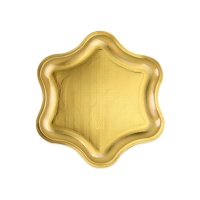 Pratos metalizados de estrela de 25 cm - Maxi Products - 4 unidades