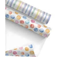 Papel de presente com bolinhas ou listras 2 x 0,70 m - 1 unidade