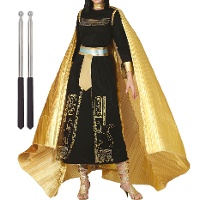 Capa plissada dourada com varetas de 2,85 x 1,35 cm