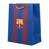 Bolsa de presente 23 x 18 x 10 cm com listras blaugrana
