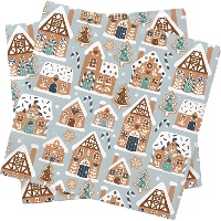 Guardanapos de 16,5 x 16,5 cm com casinhas e árvores - 20 unidades