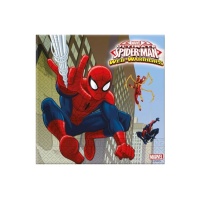 Guardanapos de Spiderman de 16,5 x 16,5 cm - 20 unidades