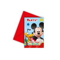 Convites de Mickey Mouse - 6 unidades